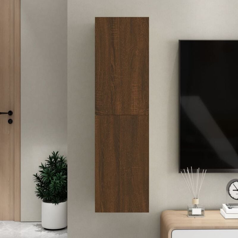 foto del prodotto mobile porta tv a parete rovere marrone 30,5x30x110 cm vidaxl 998099