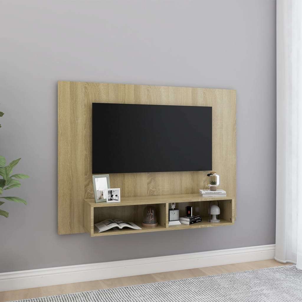 foto del prodotto mobile porta tv a parete rovere sonoma 120x23,5x90cm truciolato cod mxl 16730