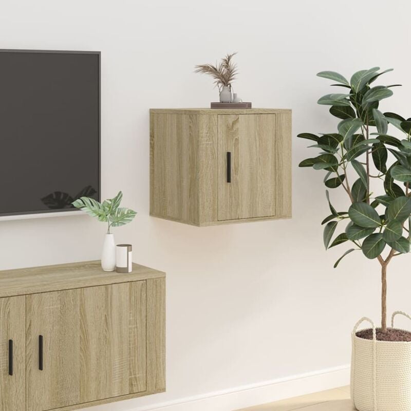foto del prodotto mobile porta tv a parete rovere sonoma 40x34,5x40 cm vidaxl