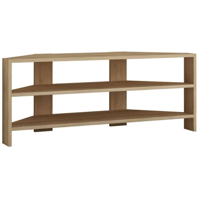 foto del prodotto mobile porta tv alfa, credenza da soggiorno, armadio basso per tv, base parete attrezzata, 114x36h45 cm, quercia, con imballo rinforzato, con imballo