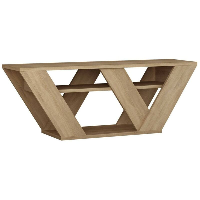 foto del prodotto mobile porta tv amazzonite, credenza da soggiorno, armadio basso per tv, base parete attrezzata, 110x30h40 cm, quercia dmora