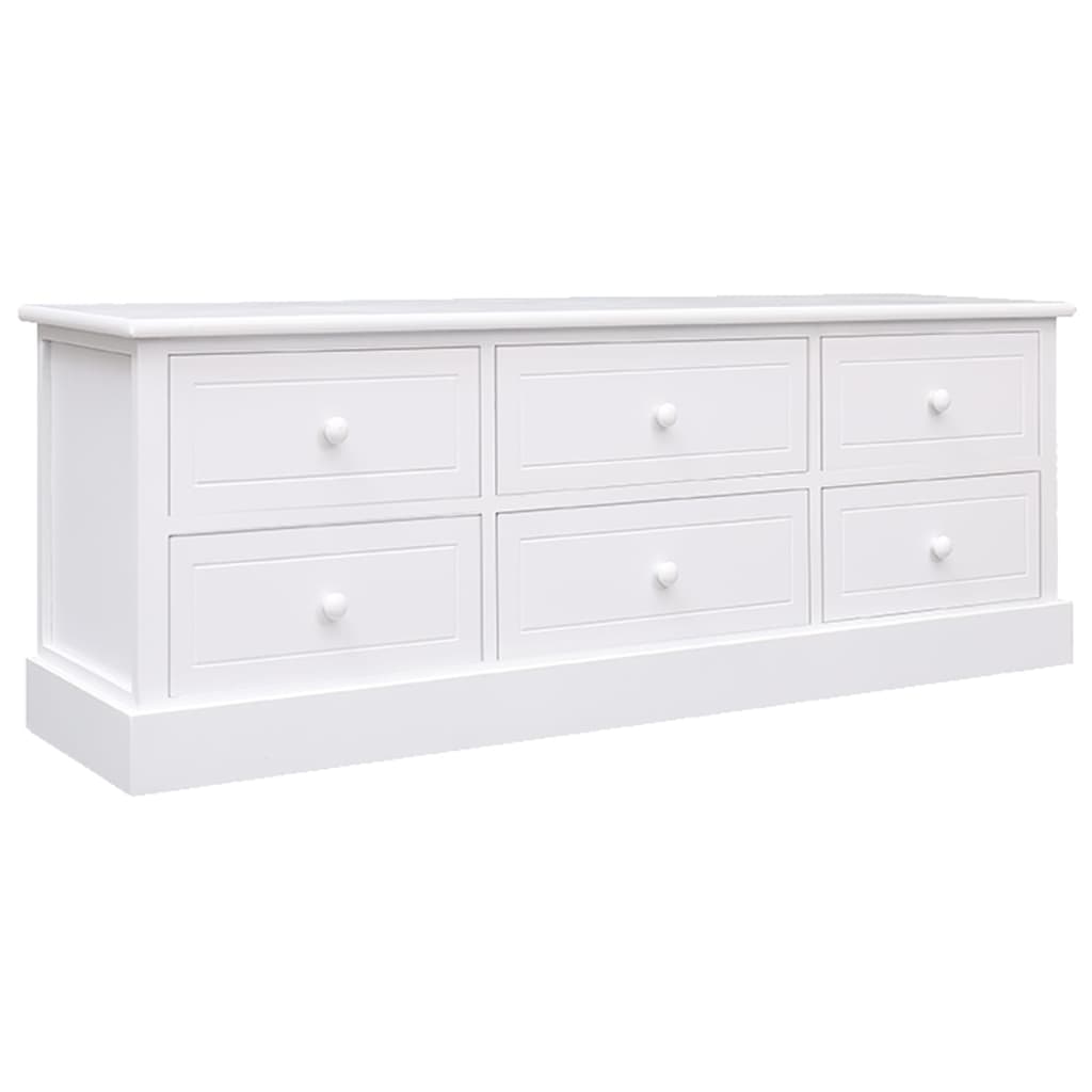 foto del prodotto mobile porta tv bianco 108x30x40 cm in legno di paulonia cod mxl 18617