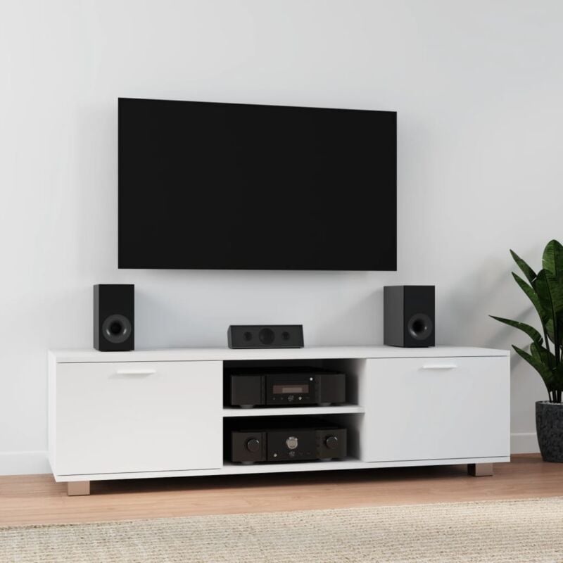 foto del prodotto mobile porta tv bianco 140x40,5x35 cm in legno multistrato vidaxl