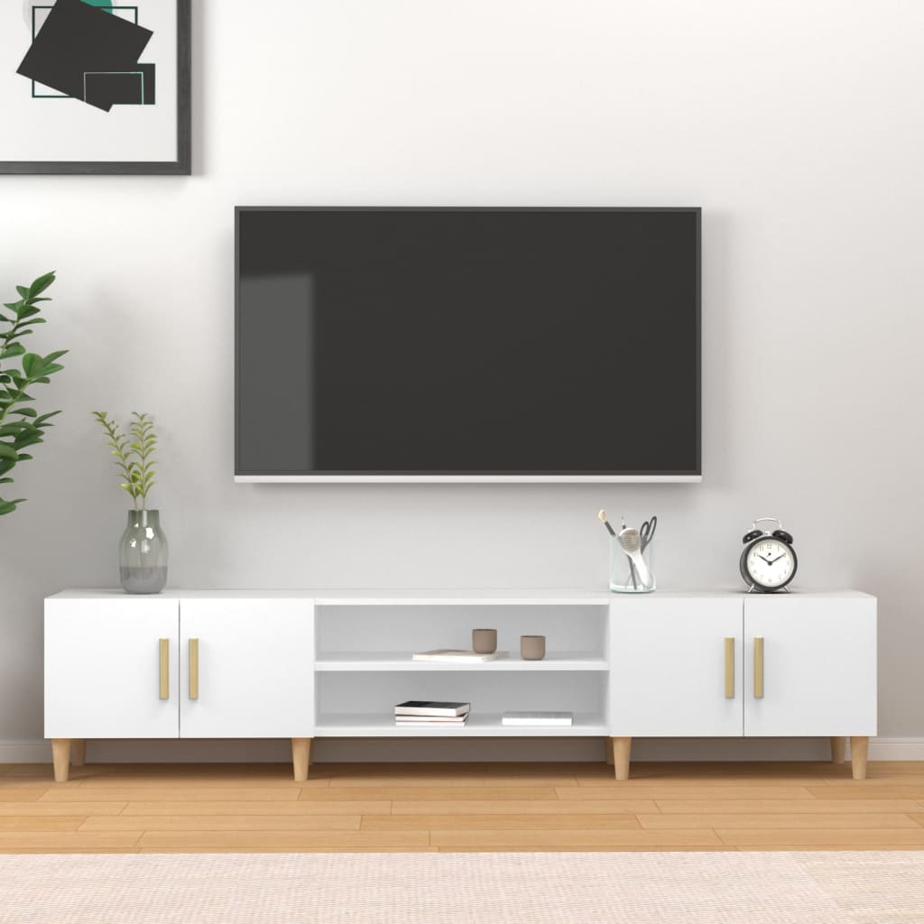 foto del prodotto mobile porta tv bianco 180x31,5x40 cm in legno multistratocod mxl 130289
