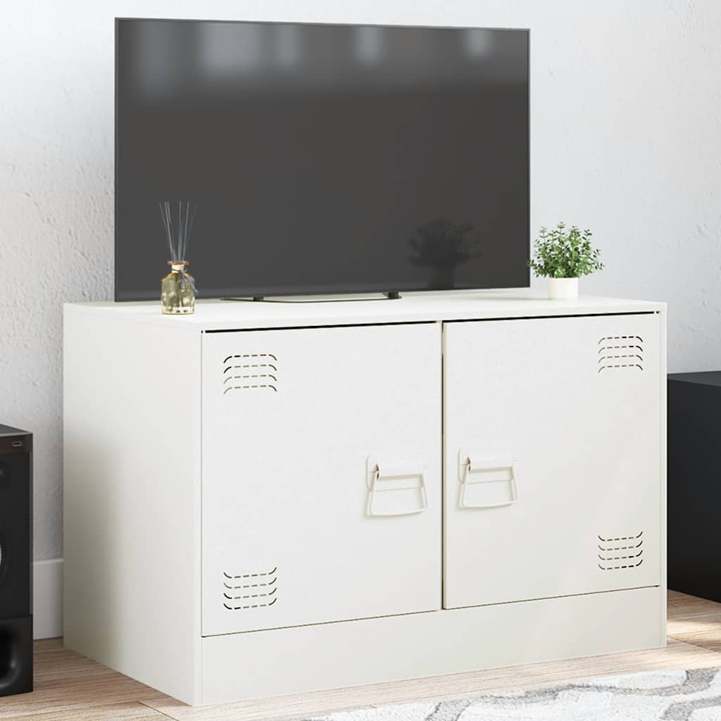 foto del prodotto mobile porta tv bianco 67x39x44 cm in acciaio