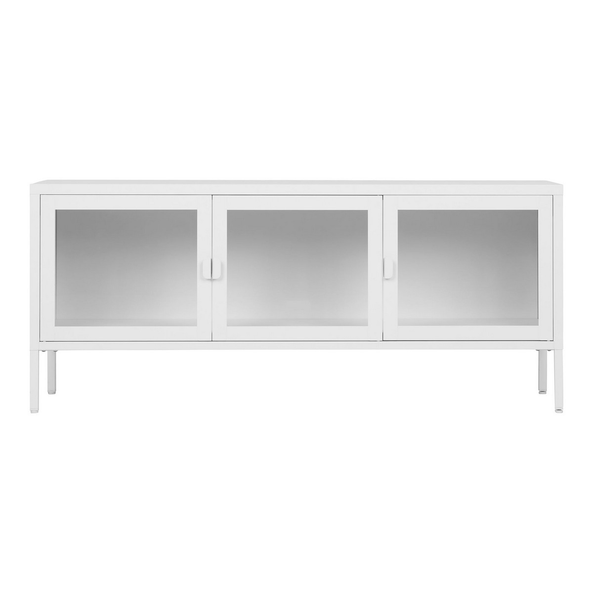 foto del prodotto mobile porta tv brisbane, bianco, metallo, 130x40x55 cm, epikasa
