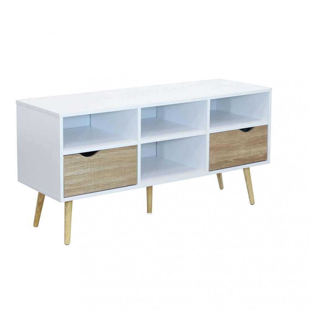 foto del prodotto mobile porta tv brody 117x39x58 h cm in legno bianco