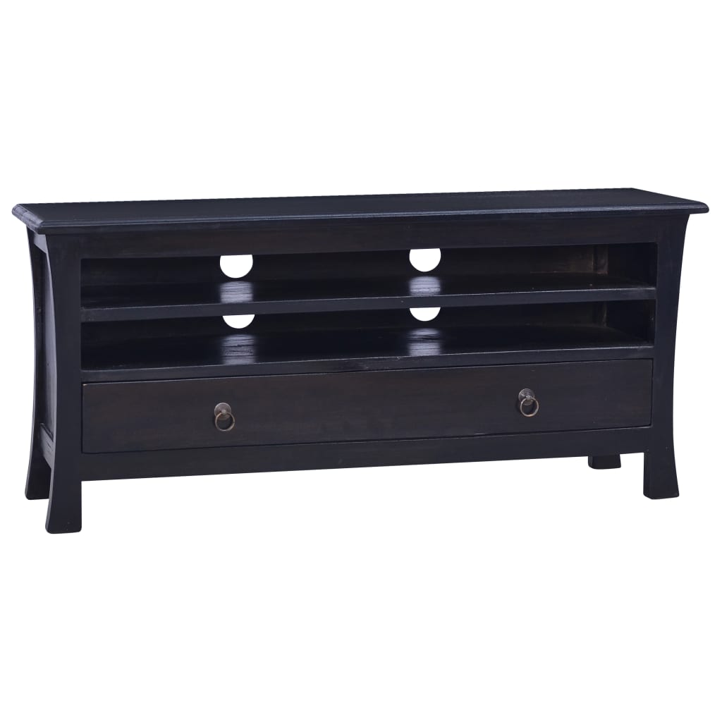 foto del prodotto mobile porta tv caff nero chiaro 100x30x45 cm in legno mogano cod mxl 20276