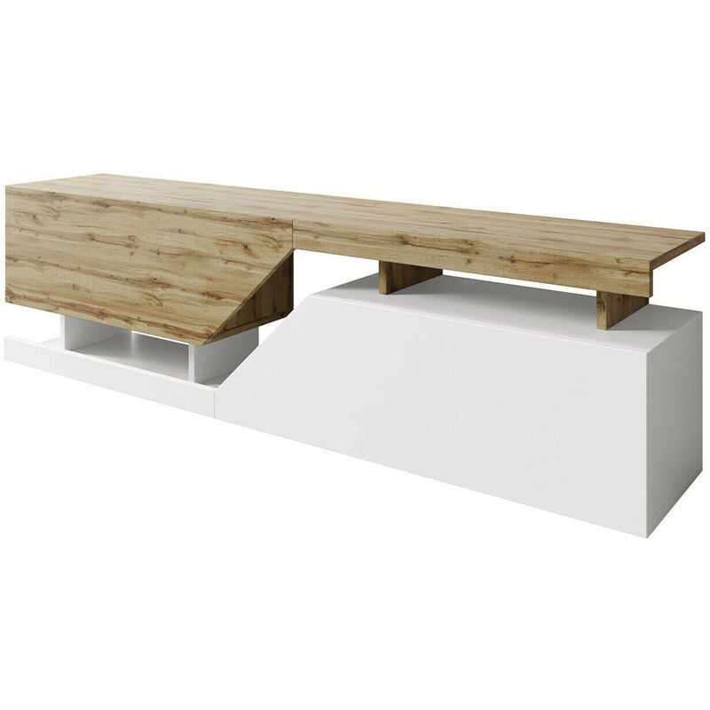 foto del prodotto mobile porta tv comfivo daldune 100, bianco quercia di wotan, il numero di porte 0, numero di cassetti 0, 160x47x35cm