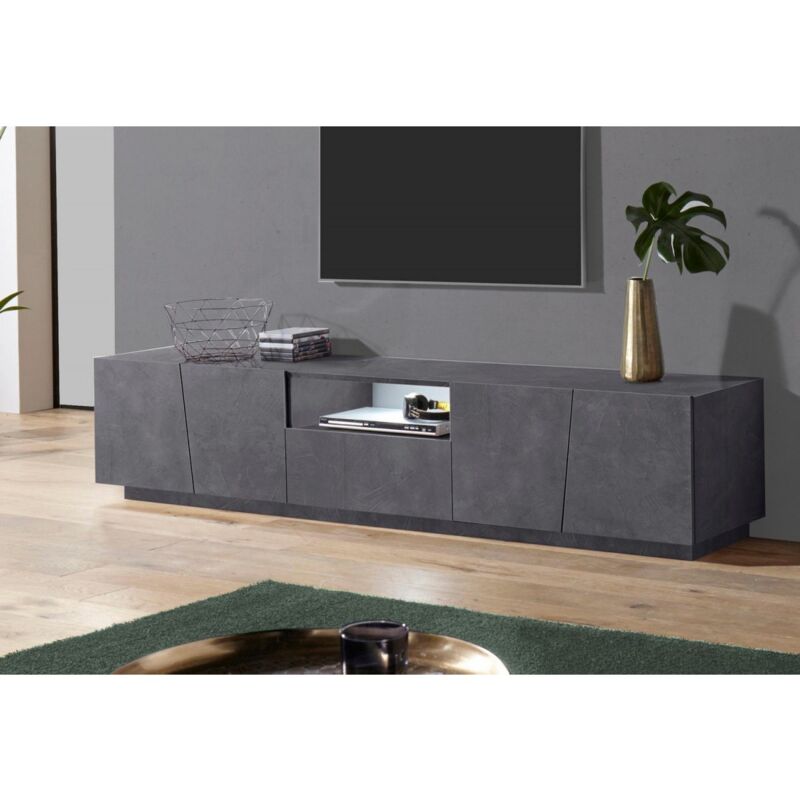 foto del prodotto mobile porta tv con 4 ante madia bassa ardesia 220 cm per soggiorno