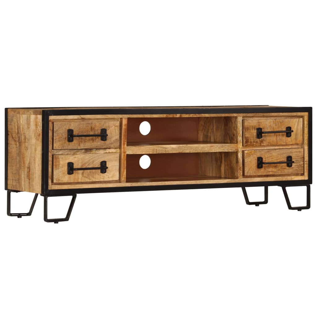 foto del prodotto mobile porta tv con cassetti 120x30x40 cm massello di mango cod mxl 9630