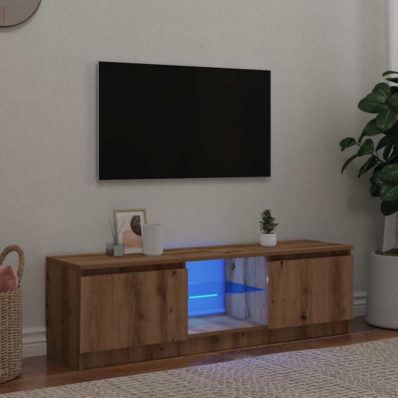 foto del prodotto mobile porta tv con led artigianale 140x40x36 cm multistrato vidaxl