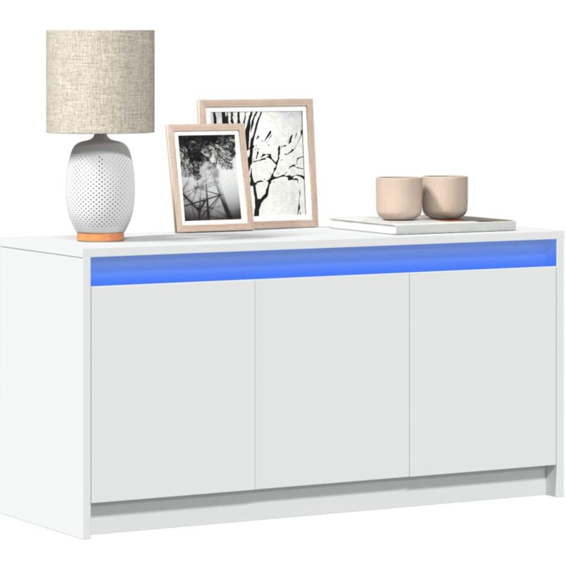 foto del prodotto mobile porta tv con led bianco 100x34x50 cm in truciolato vidaxl 382950