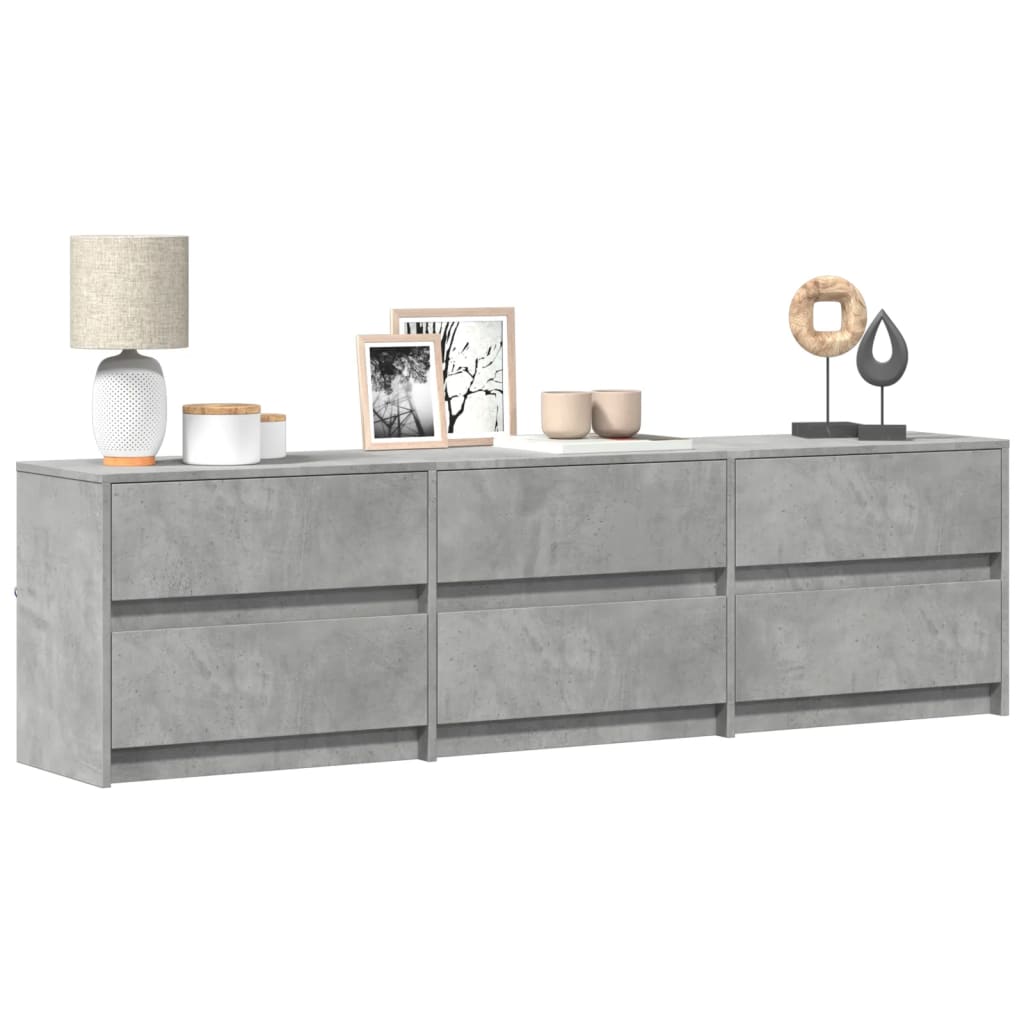foto del prodotto mobile porta tv con led grigio cemento 180x34x50cm truciolato