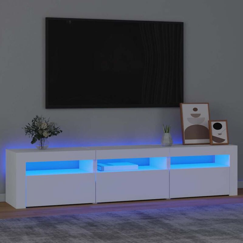 foto del prodotto mobile porta tv con luci led bianco 180x35x40 cm vidaxl