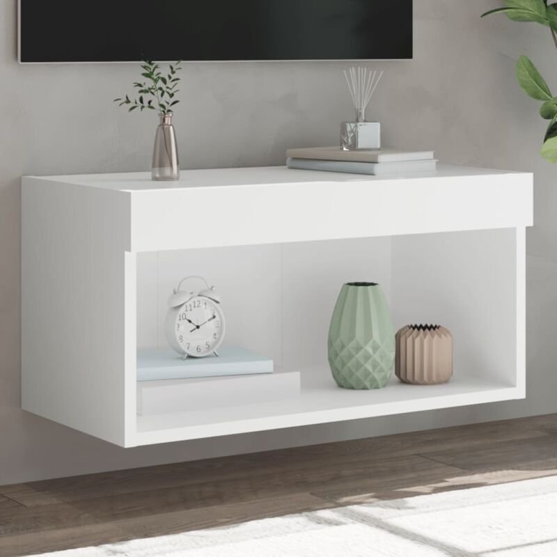 foto del prodotto mobile porta tv con luci led bianco 60x30x30 cm vidaxl