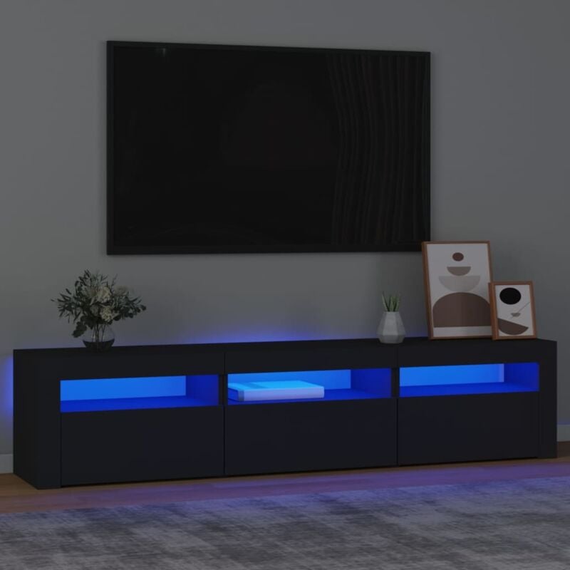 foto del prodotto mobile porta tv con luci led nero 180x35x40 cm vidaxl