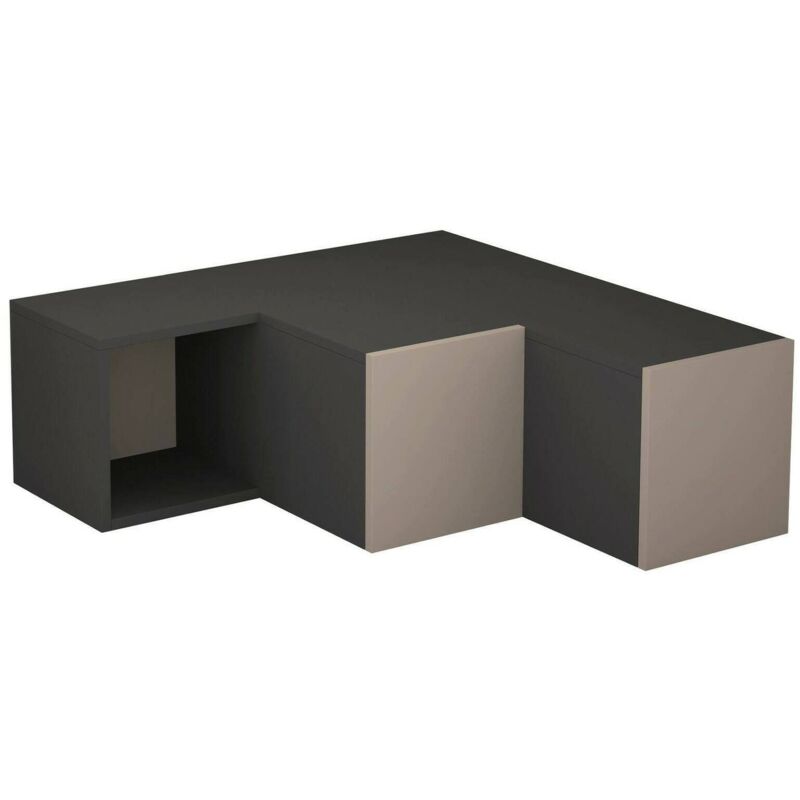 foto del prodotto mobile porta tv fiorenza, credenza da soggiorno, armadio basso per tv, base parete attrezzata, 90x92h32 cm, antracite e beige - dmora
