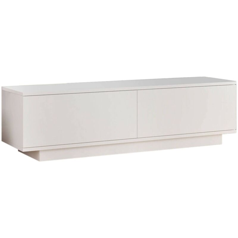 foto del prodotto mobile porta tv ganymede, credenza da soggiorno, armadio basso per tv, base parete attrezzata, 140x36 h38 cm, bianco dmora