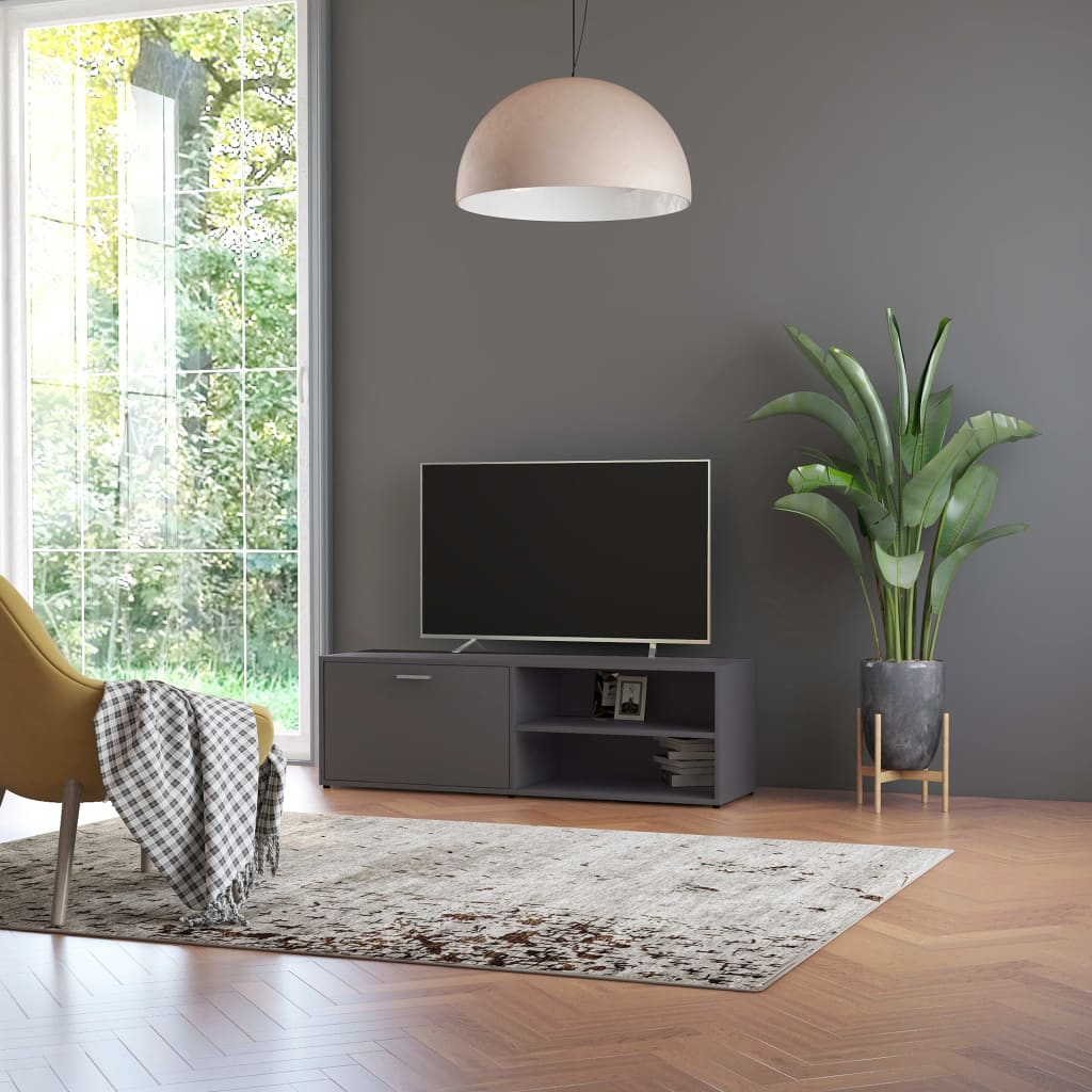foto del prodotto mobile porta tv grigio 120x34x37 cm in truciolato cod mxl 65471