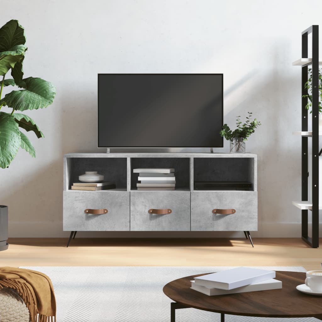 foto del prodotto mobile porta tv grigio cemento 102x36x50 cm legno multistrato