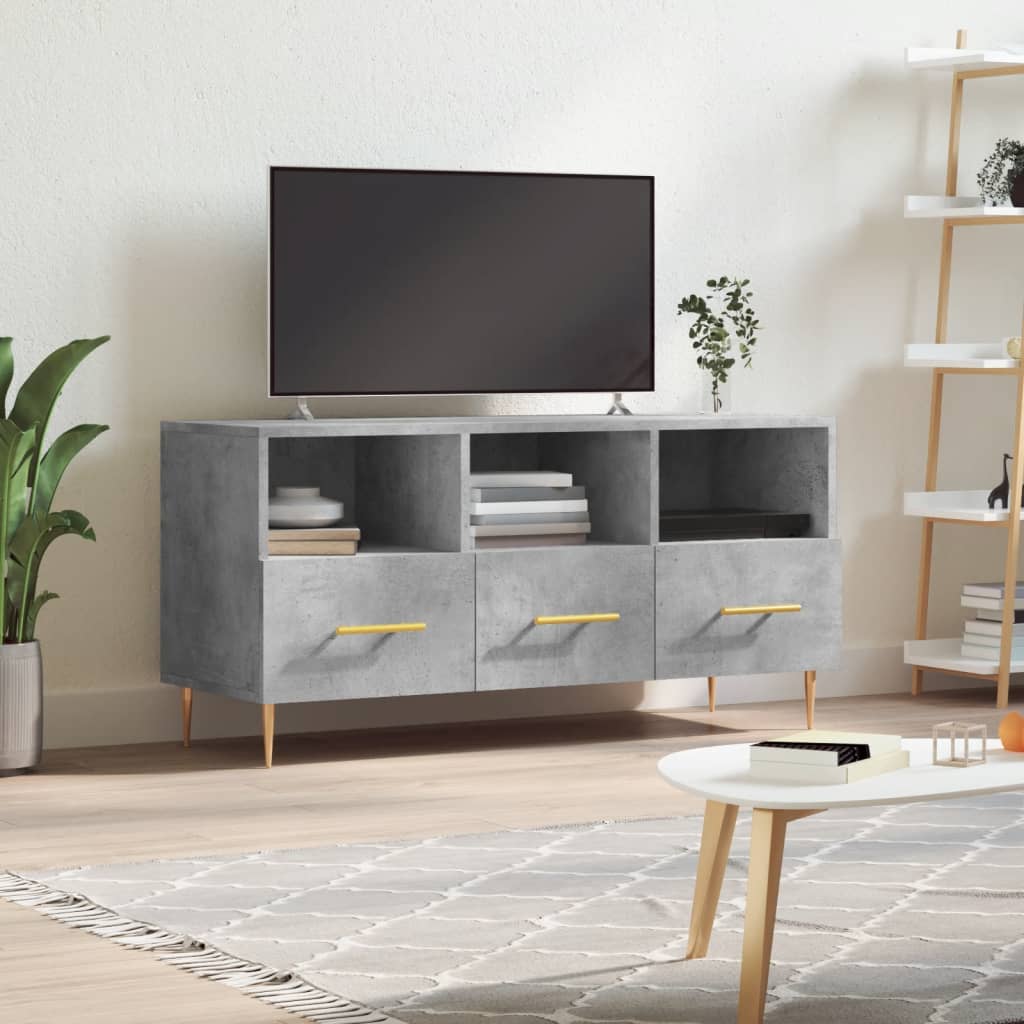 foto del prodotto mobile porta tv grigio cemento 102x36x50 cm legno multistratocod mxl 104311