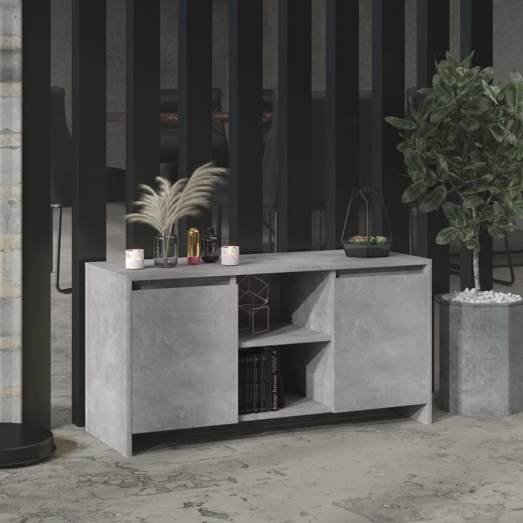 foto del prodotto mobile porta tv grigio cemento 102x37,5x52,5 cm in truciolato