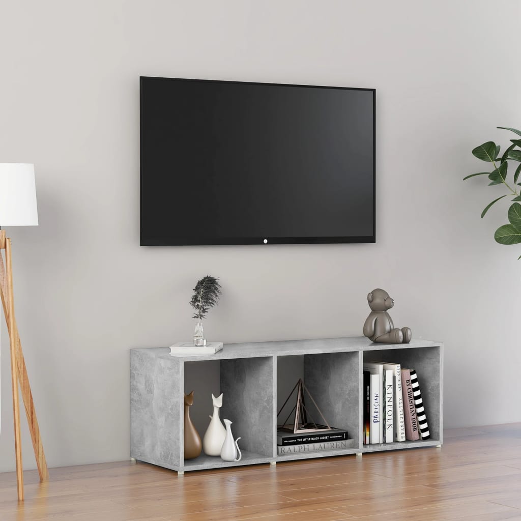 foto del prodotto mobile porta tv grigio cemento 107x35x37 cm in truciolato cod mxl 16669