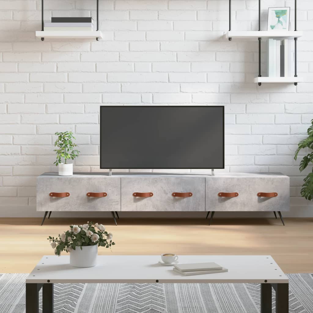 foto del prodotto mobile porta tv grigio cemento 150x36x30 cm legno multistratocod mxl 104324