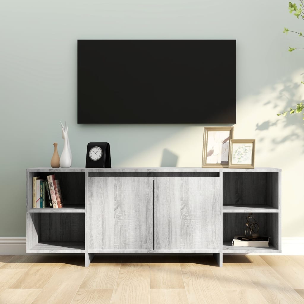 foto del prodotto mobile porta tv grigio sonoma 130x35x50 cm in truciolato cod mxl 7634