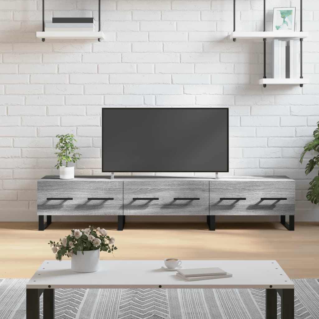 foto del prodotto mobile porta tv grigio sonoma 150x36x30 cm in legno multistrato