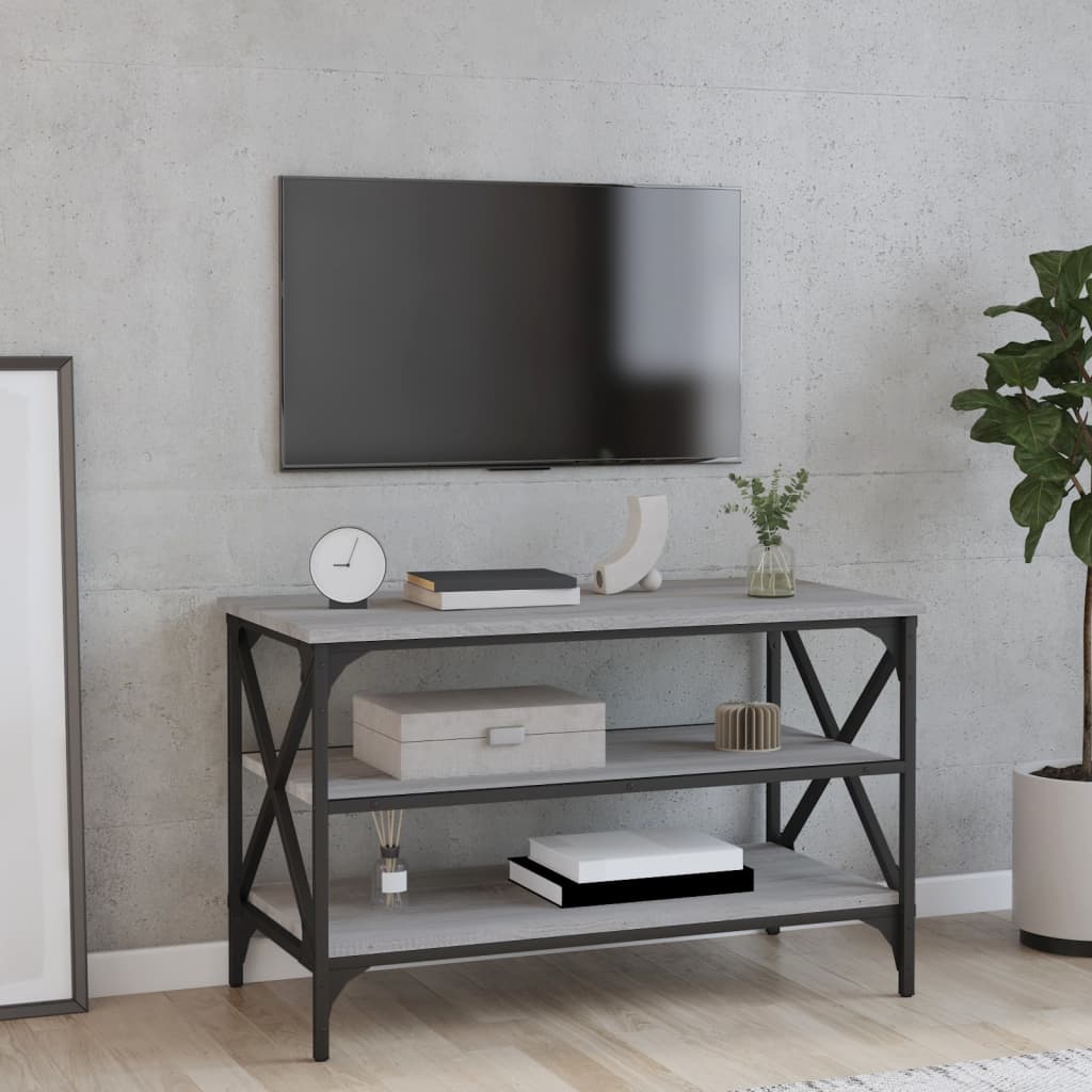 foto del prodotto mobile porta tv grigio sonoma 80x40x50 cm in legno multistratocod mxl 127065
