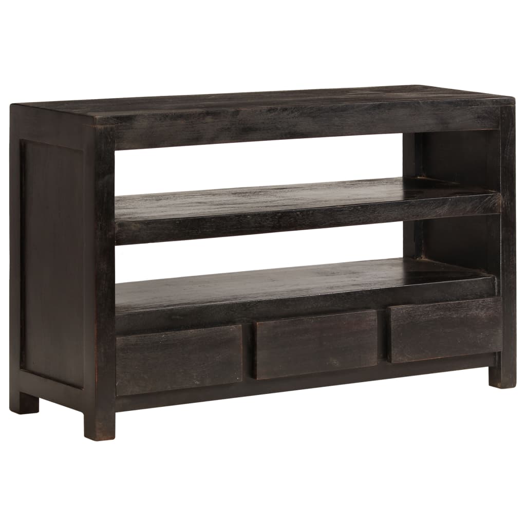 foto del prodotto mobile porta tv in legno di acacia 90x30x55 cm marrone scuro