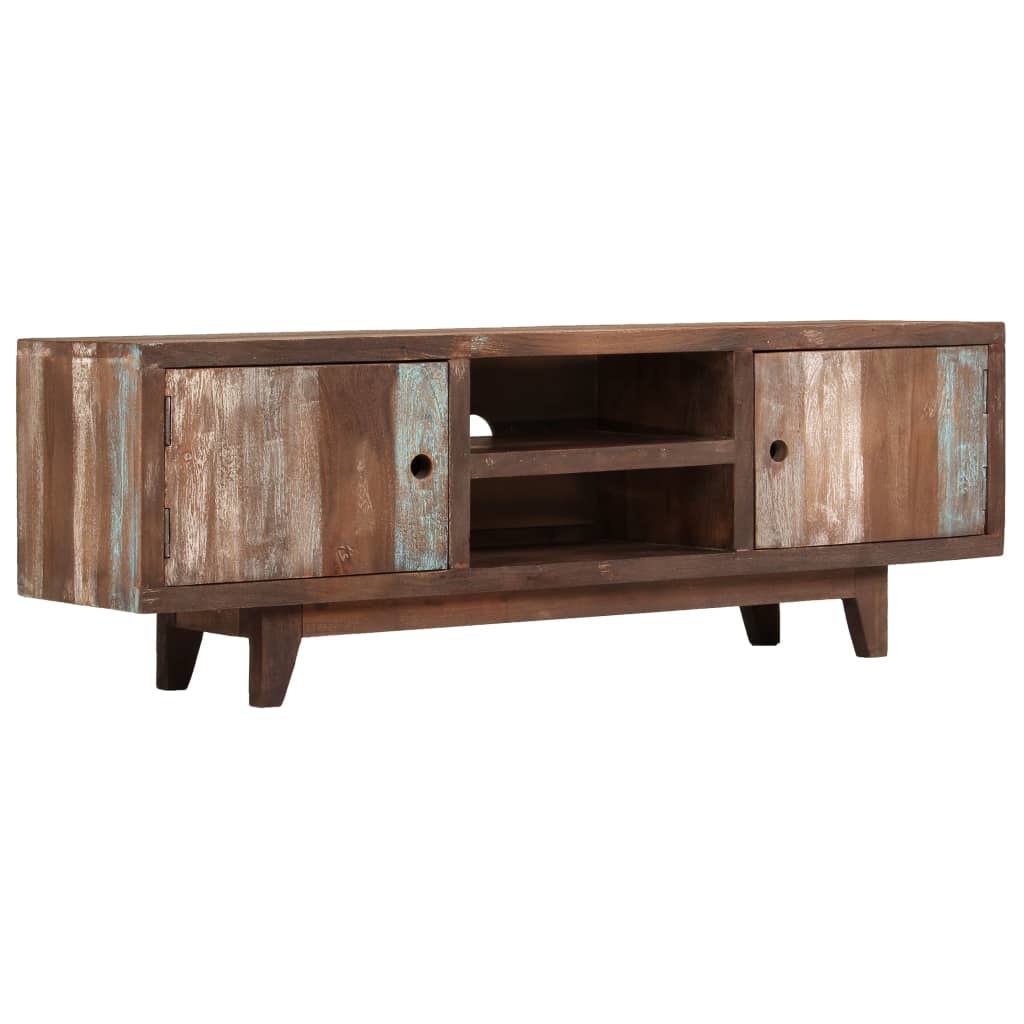 foto del prodotto mobile porta tv in legno di acacia stile vintage 118x30x40 cm cod mxl 34995