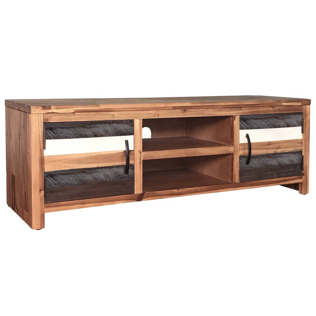 foto del prodotto mobile porta tv in legno massello di acacia 120x35x40 cm cod mxl 16567
