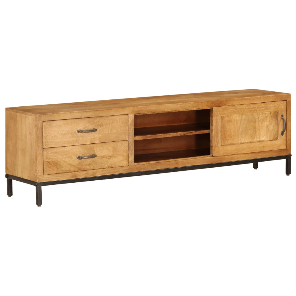 foto del prodotto mobile porta tv in legno massello di mango 140x30x40 cm cod mxl 23874