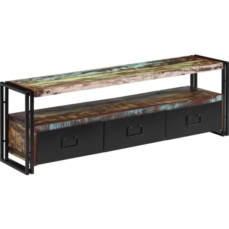 foto del prodotto mobile porta tv in legno massello di recupero 120x30x40 cm vidaxl