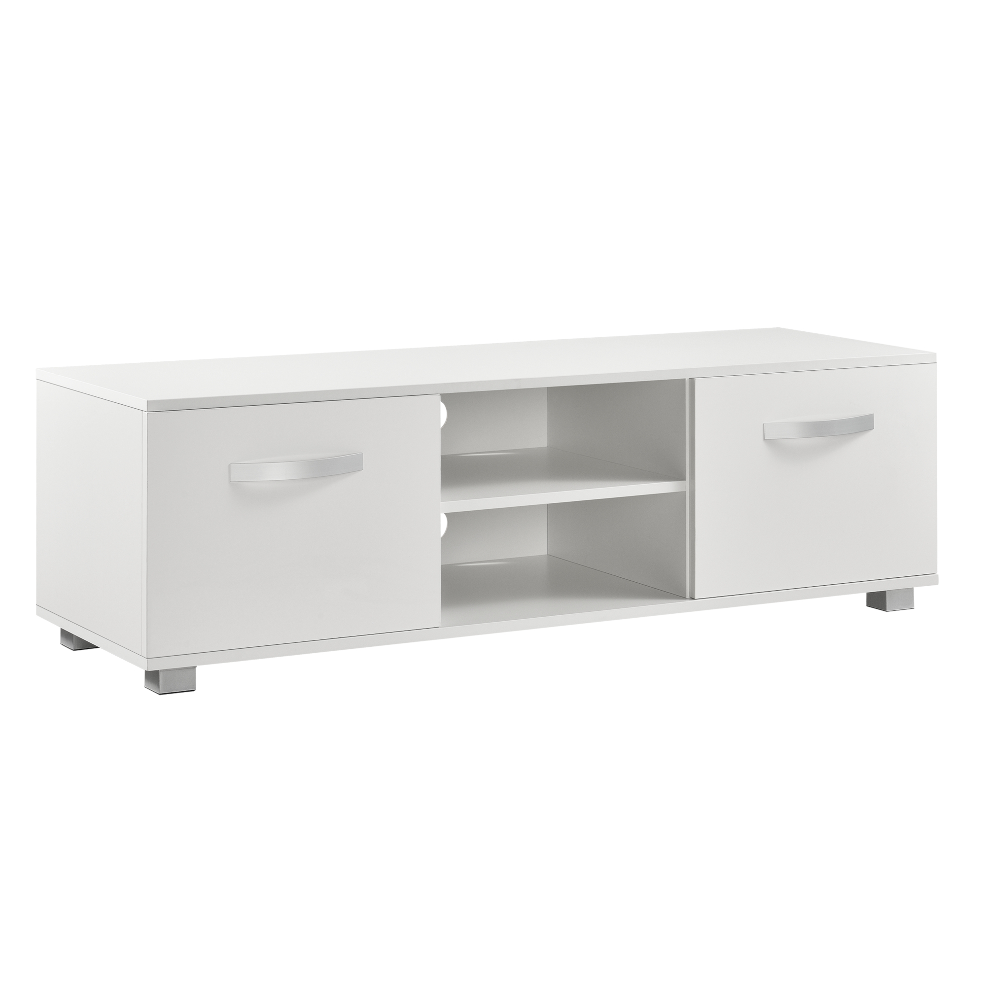 foto del prodotto mobile porta tv laugar a 2 ante e scomparti 120 x 40 x 38 cm bianco en.casa 