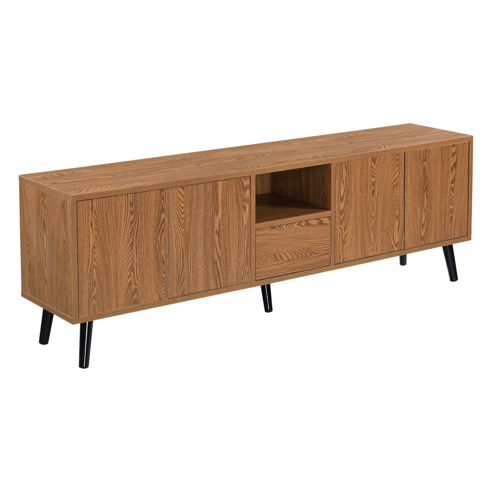 foto del prodotto mobile porta tv moderno 140 x 30 x 46 cm effetto legno scuro 03 0007761