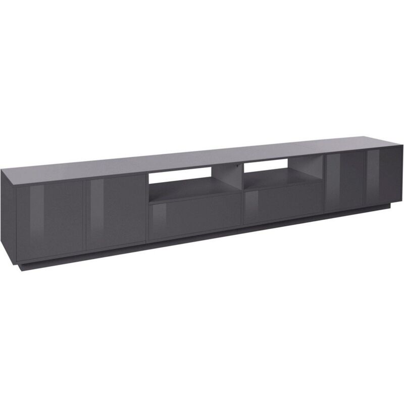 foto del prodotto mobile porta tv moderno 260x41,4x46cm enigma colore antracite laccato