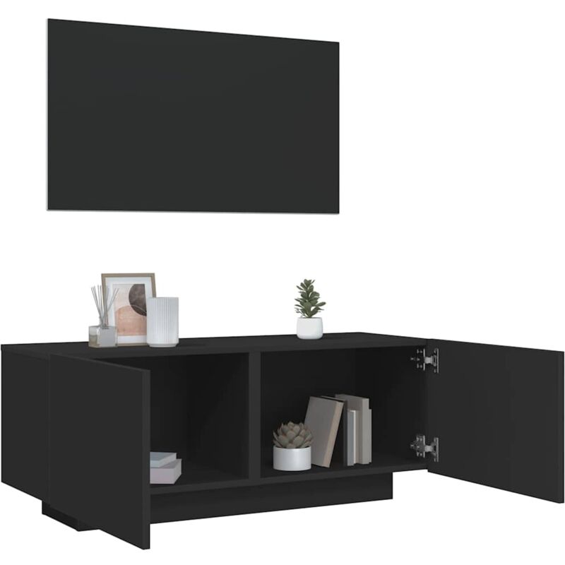 foto del prodotto mobile porta tv nero 100x35x40 cm in legno multistrato vidaxl