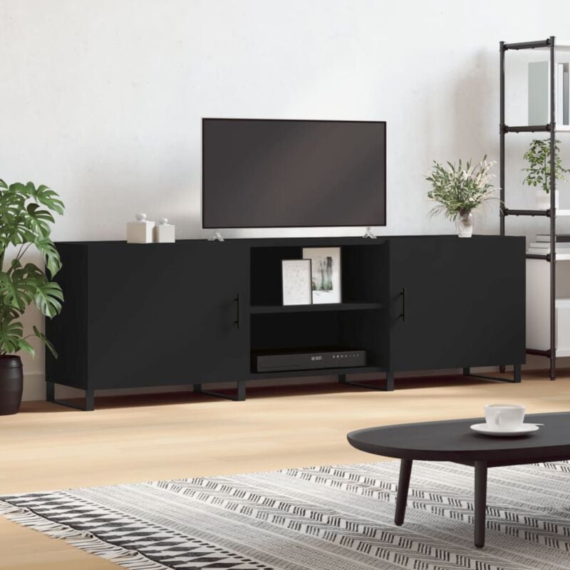 foto del prodotto mobile porta tv nero 150x30x50 cm in legno multistrato - vidaxl