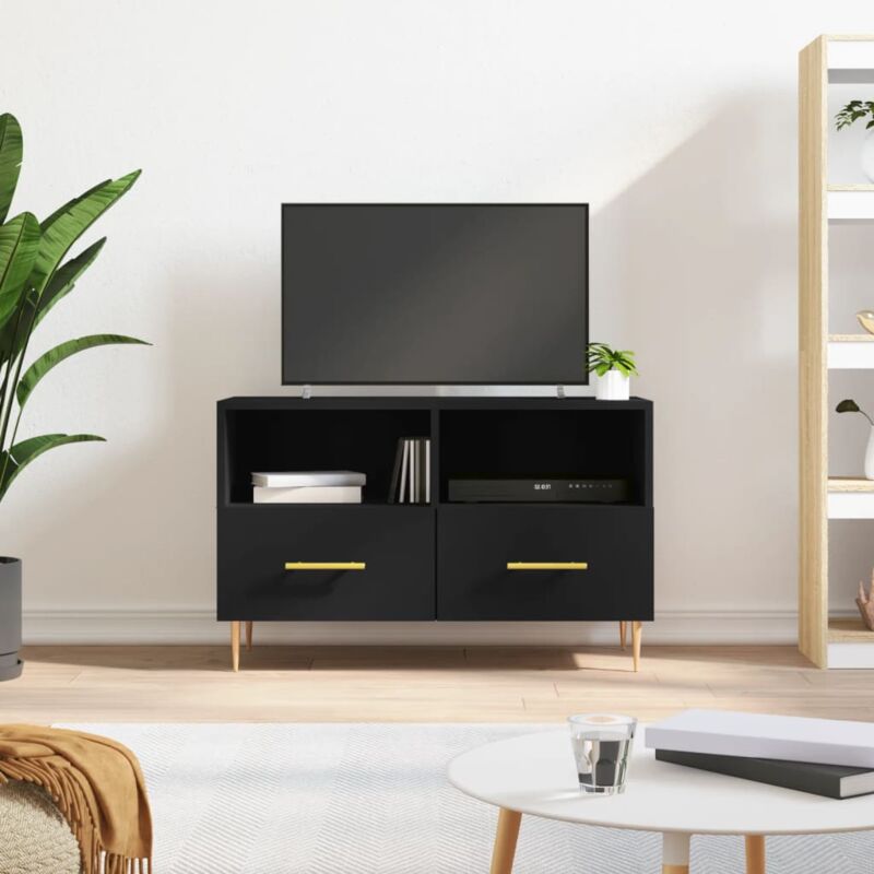foto del prodotto mobile porta tv nero 80x36x50 cm in legno multistrato vidaxl