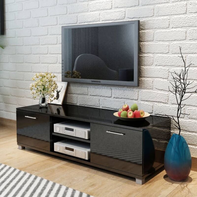 foto del prodotto mobile porta tv nero lucido 120x40,5x35 cm vidaxl