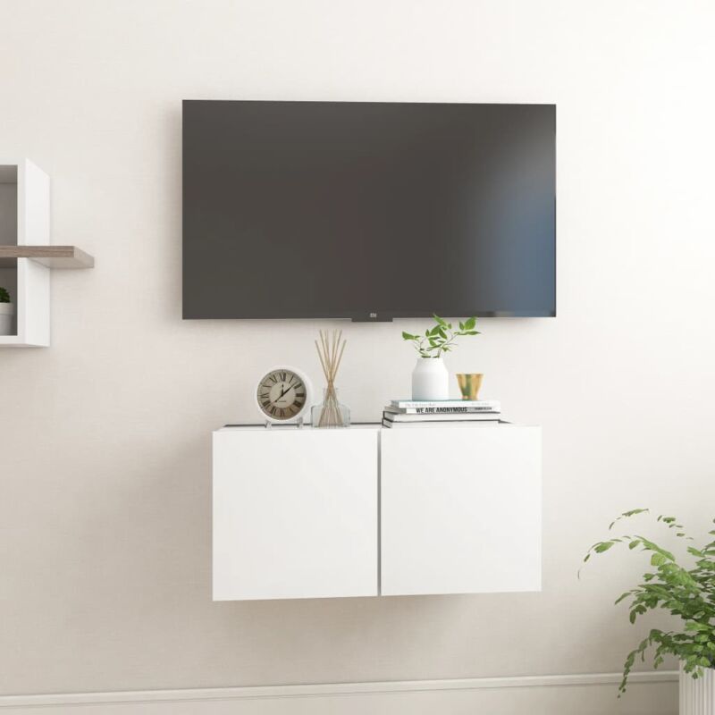 foto del prodotto mobile porta tv pensile bianco 60x30x30 cm vidaxl