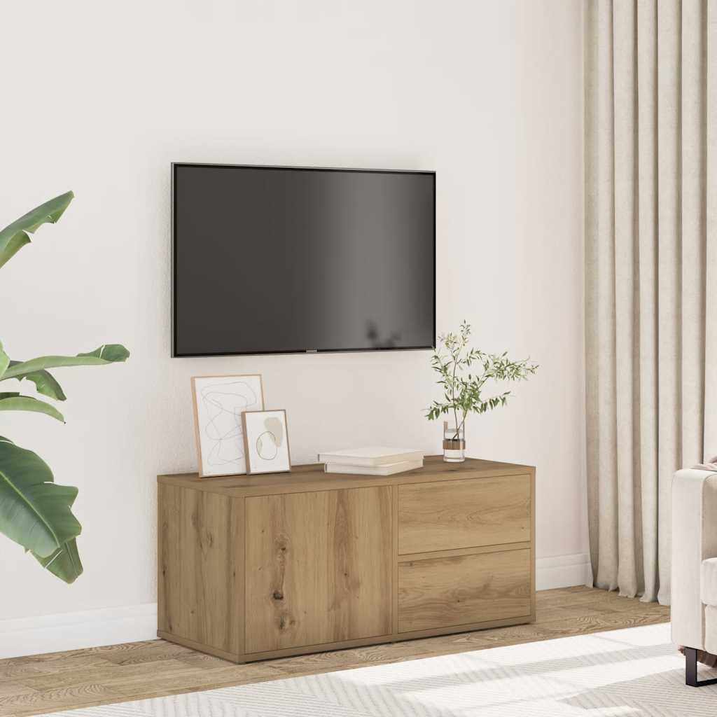 foto del prodotto mobile porta tv rovere artigianale 80x34x35,5 cm truciolato