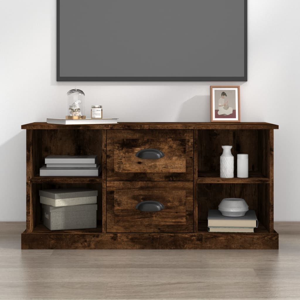 foto del prodotto mobile porta tv rovere fumo 99,5x35,5x48cm in legno multistratocod mxl 127183