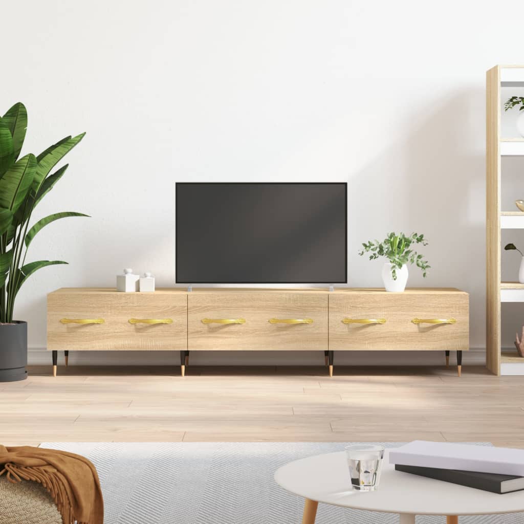 foto del prodotto mobile porta tv rovere sonoma 150x36x30 cm in legno multistratocod mxl 104464