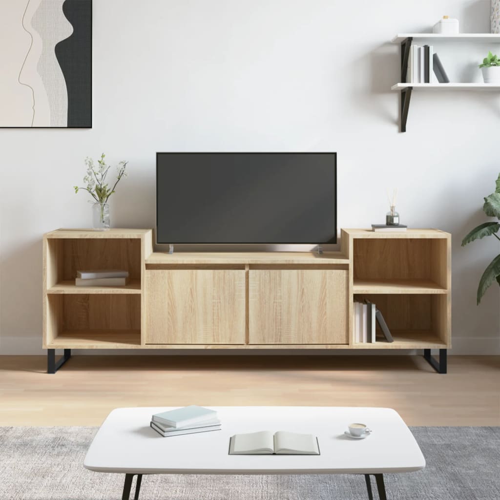 foto del prodotto mobile porta tv rovere sonoma 160x35x55 cm legno multistratocod mxl 78793