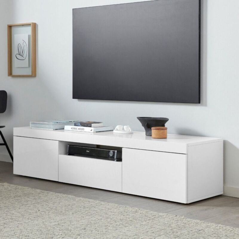 foto del prodotto mobile porta tv skema bianco lucido disponibile in 3 misure
